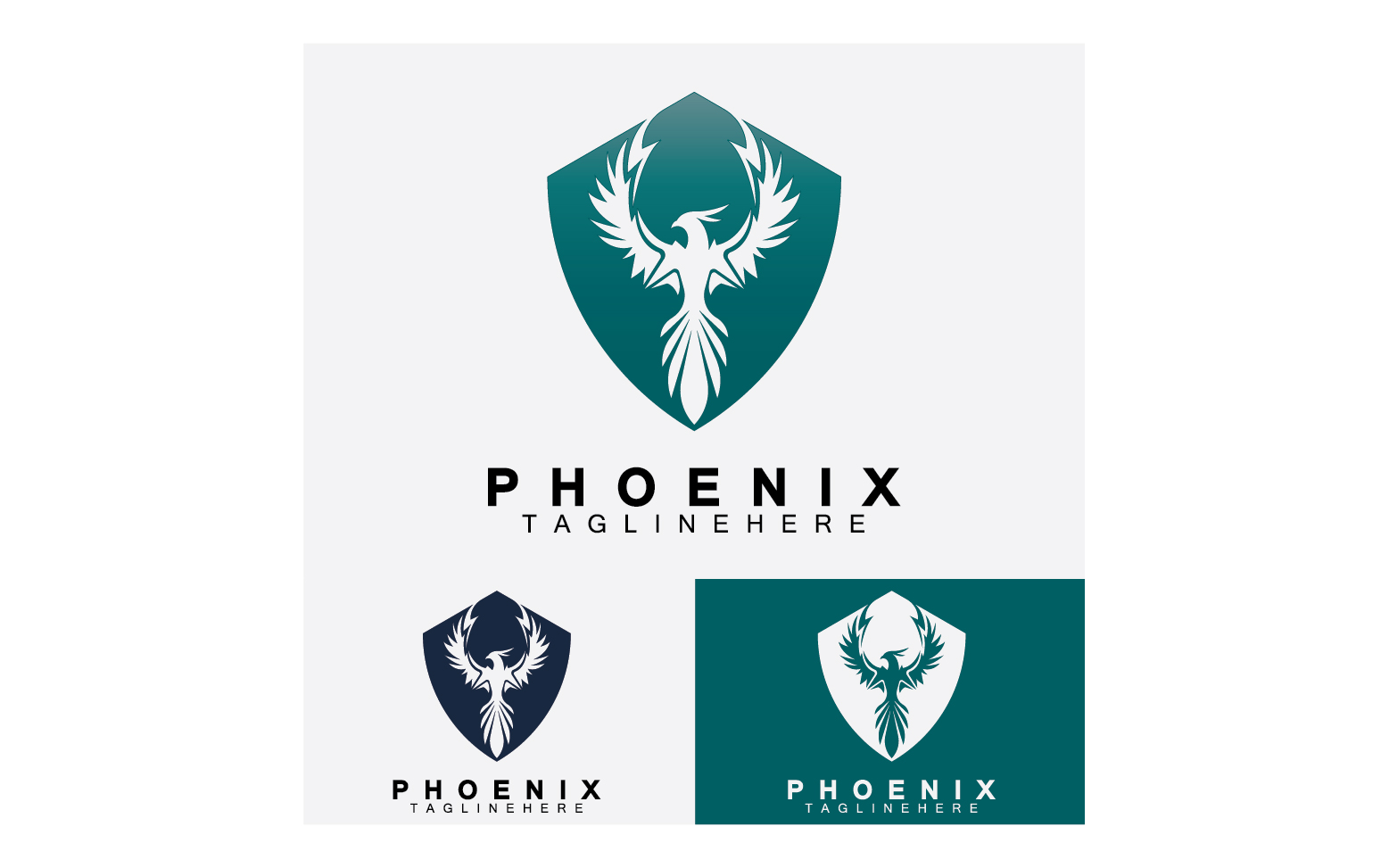 Phoenix bird logo vector v21