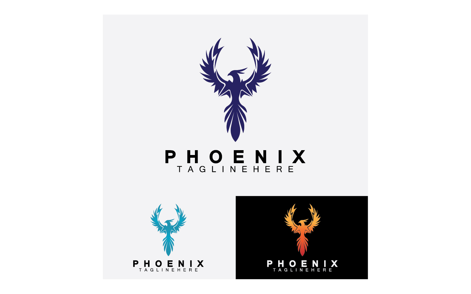 Phoenix bird logo vector v30
