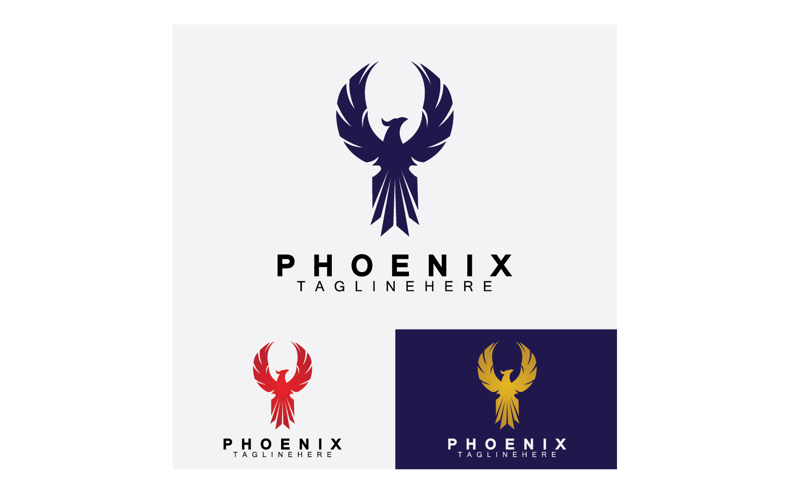 Phoenix bird logo vector v45