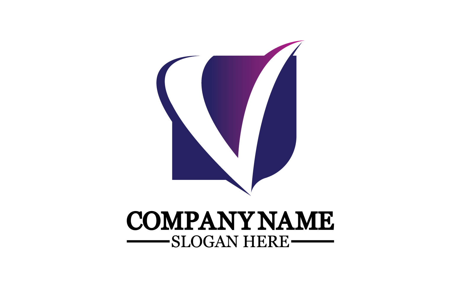 V initial name letter logo template v32