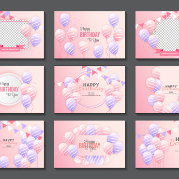 Balloons Party Illustrations Templates 355589