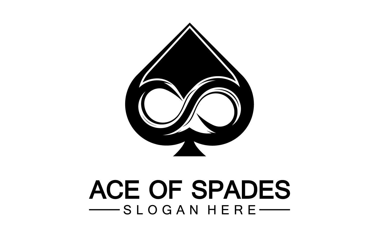 Ace card icon logo vector template v15