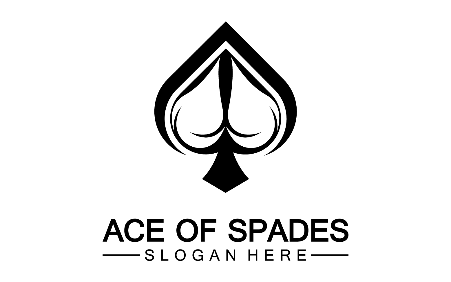 Ace card icon logo vector template v35