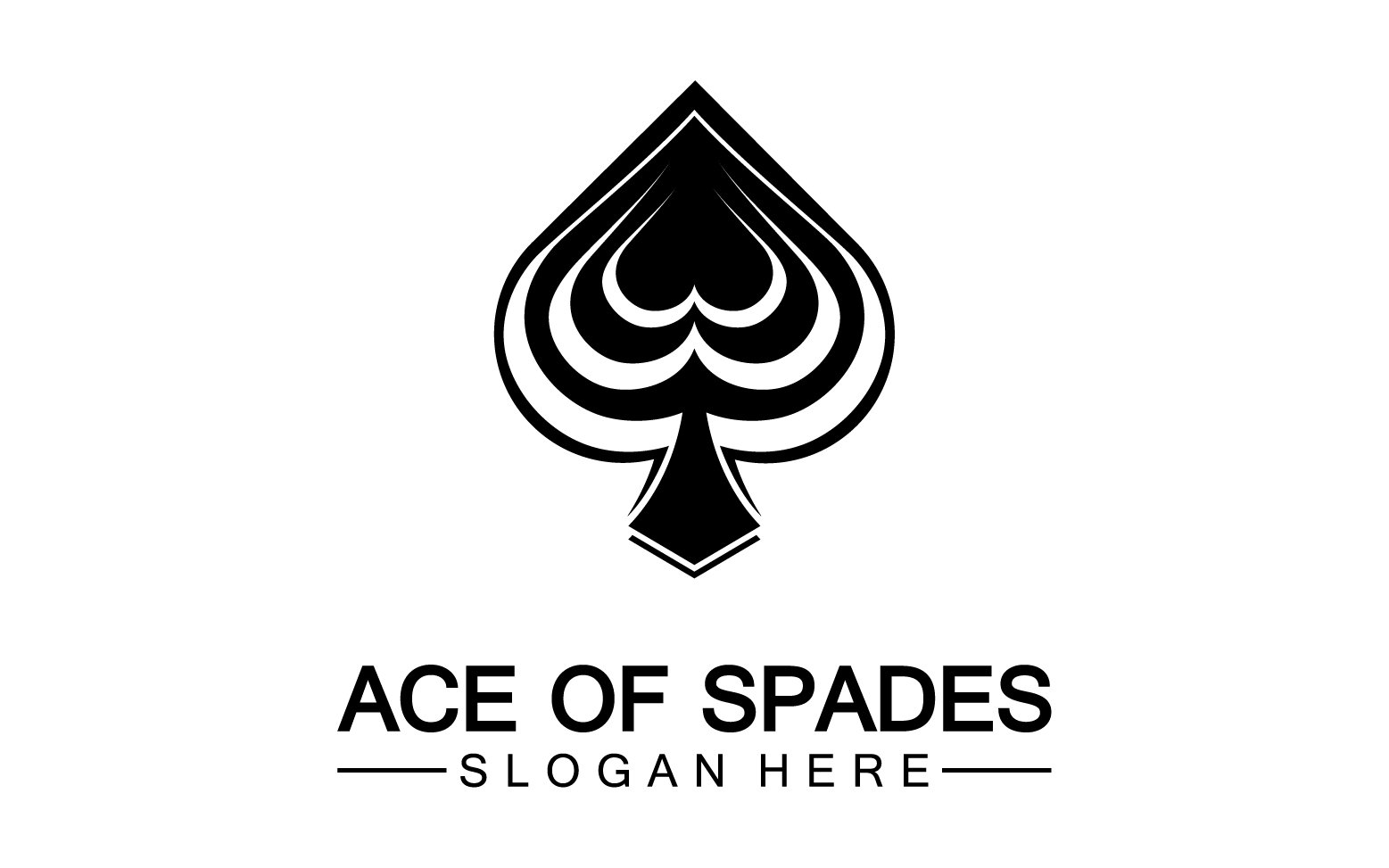 Ace card icon logo vector template v42