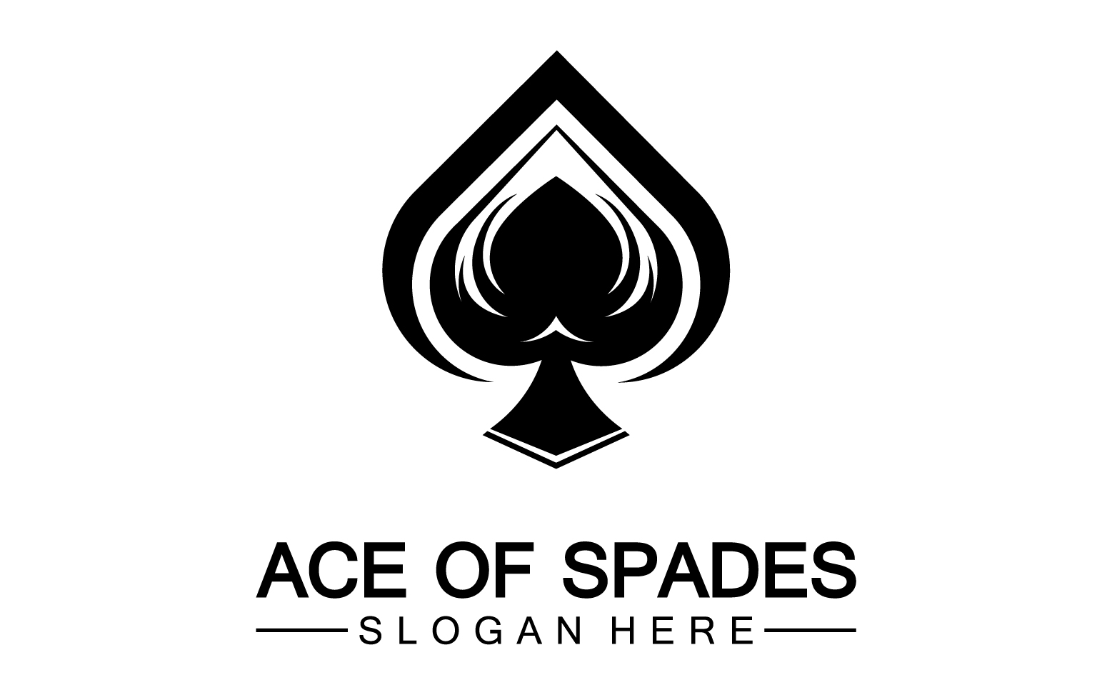 Ace card icon logo vector template v43