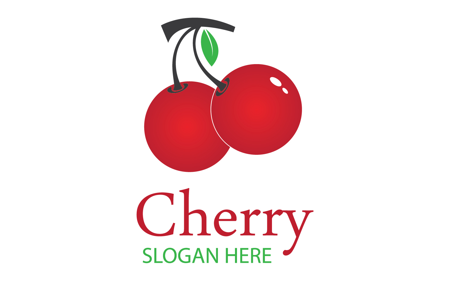 Chery fruits logo icon vector v3