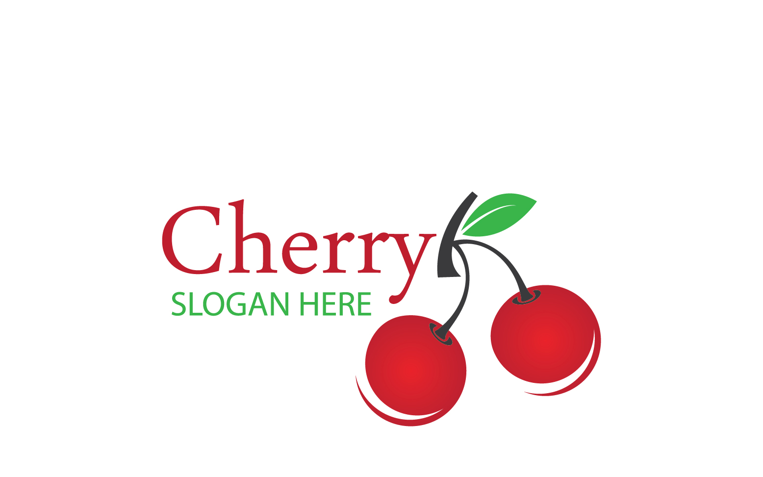 Chery fruits logo icon vector v7