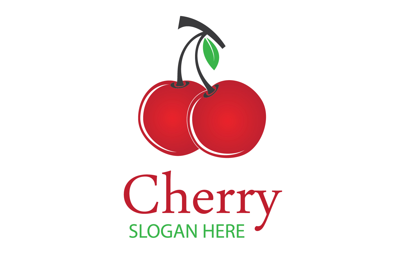 Chery fruits logo icon vector v2