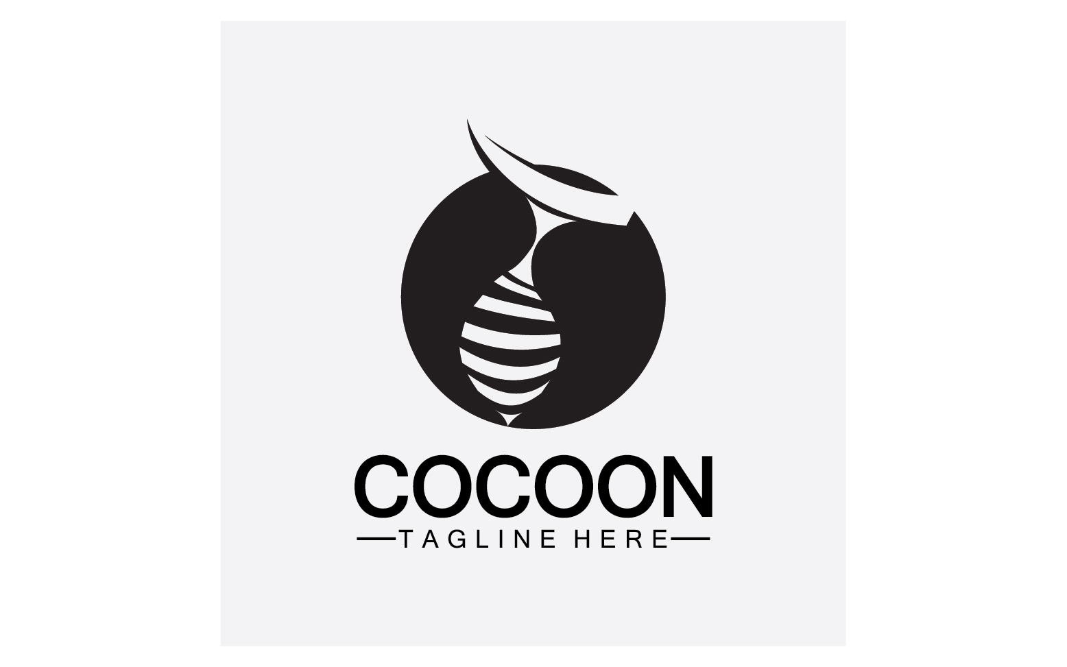Cocoon butterfly logo icon vector v22