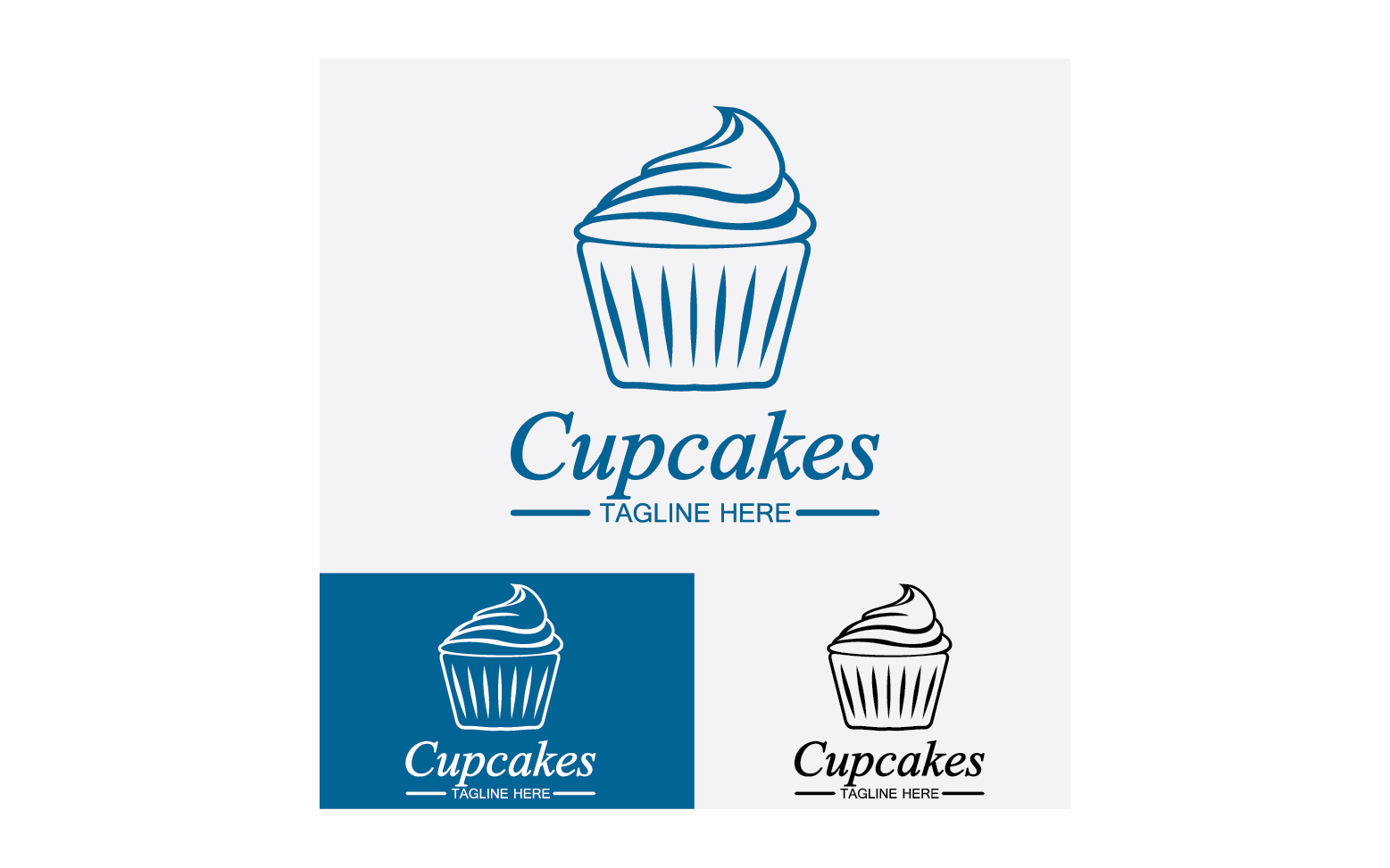 Cupcake food logo icon vector v43