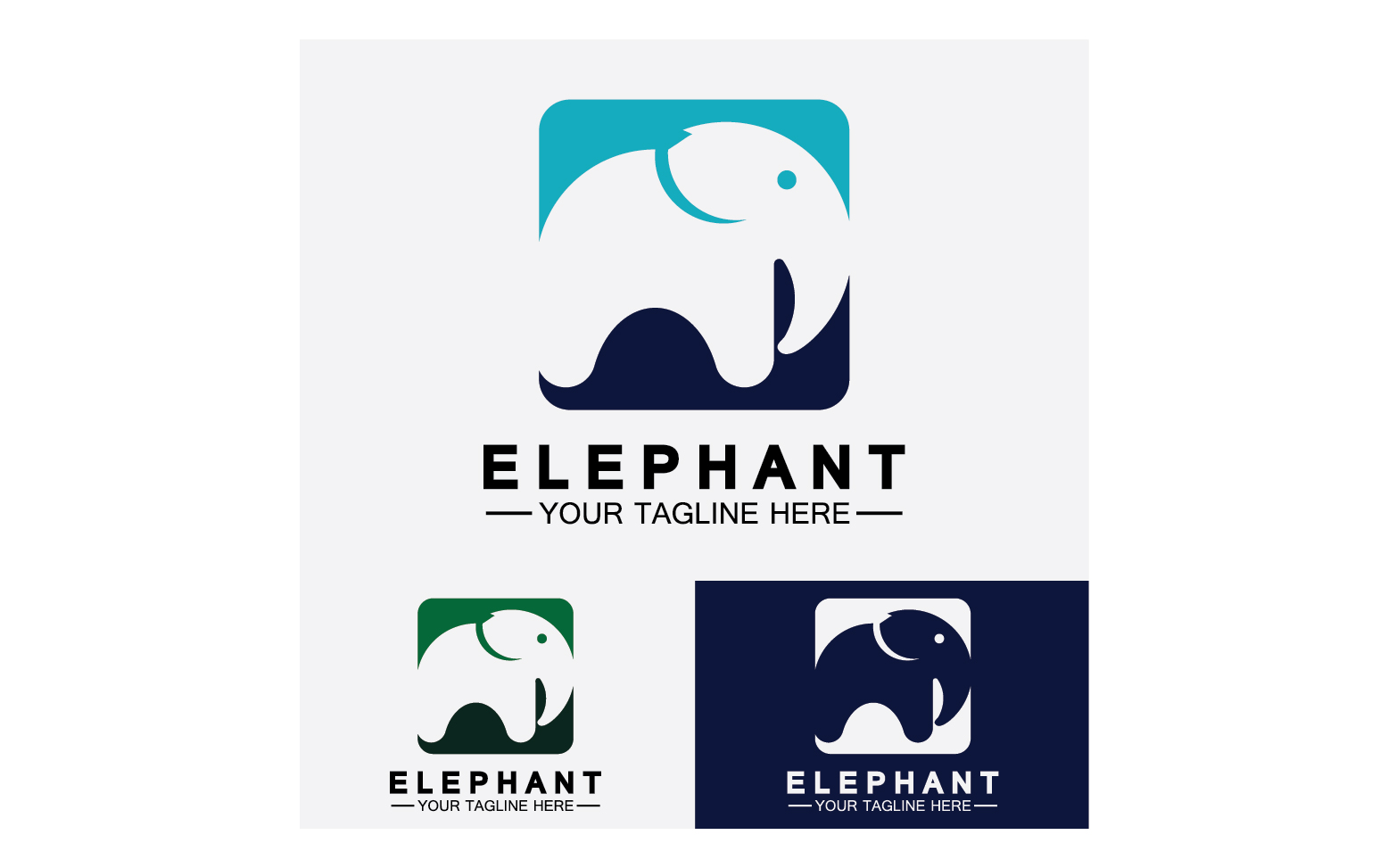 Elephant animals logo vector v9