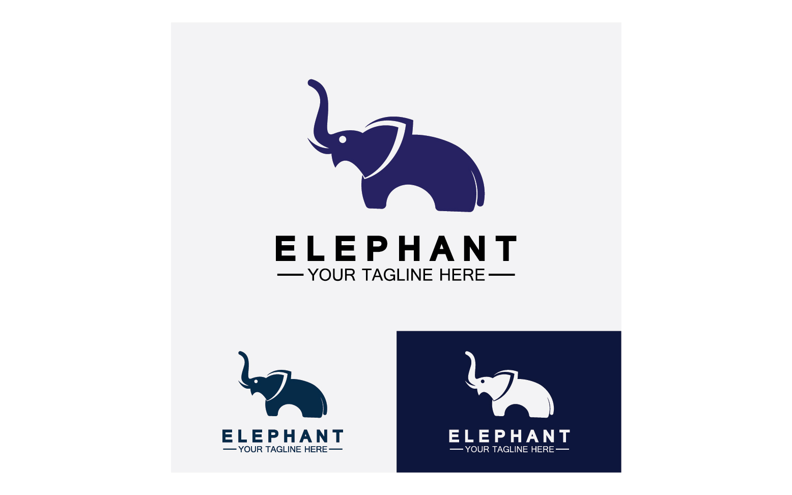 Elephant animals logo vector v17