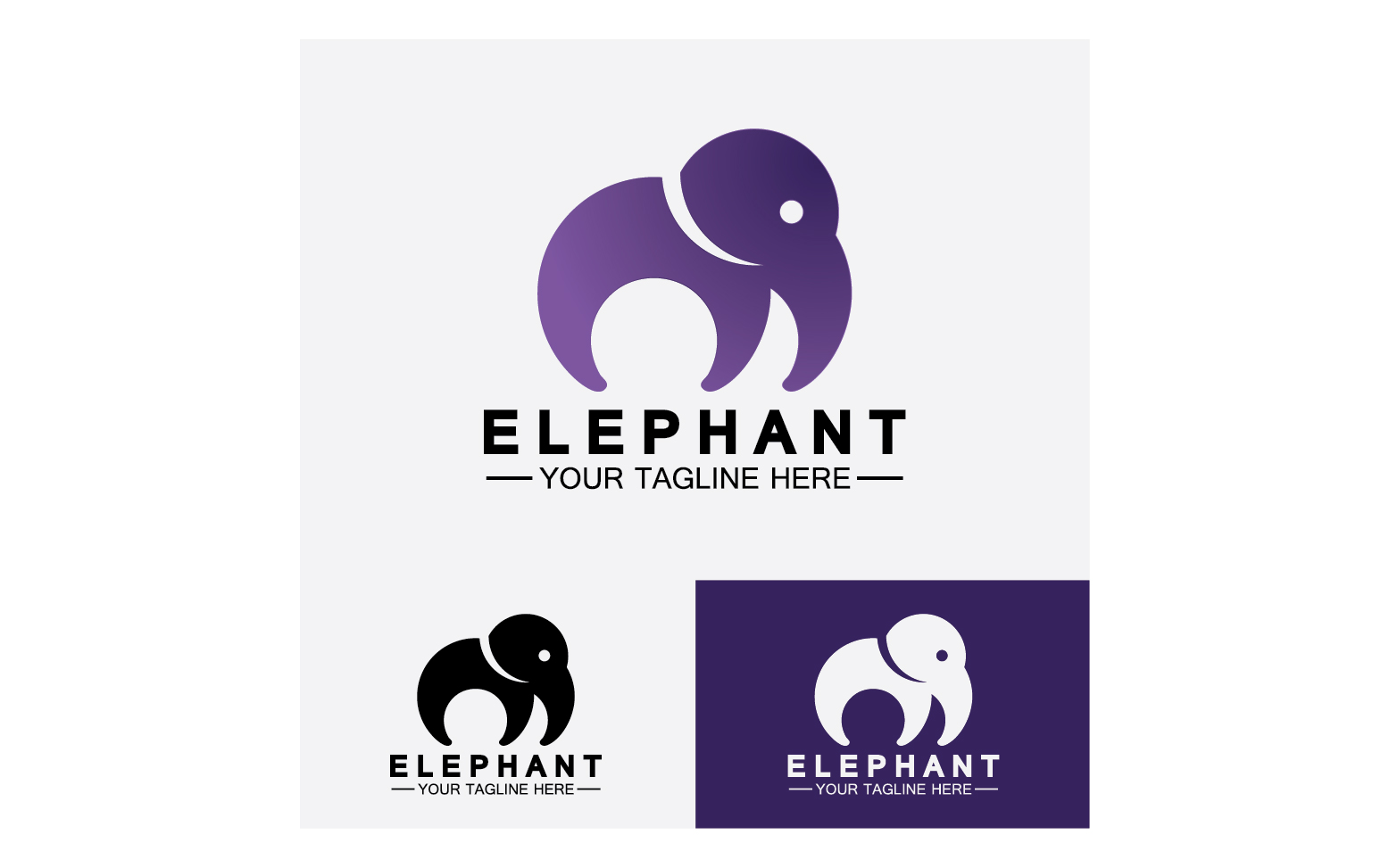 Elephant animals logo vector v25