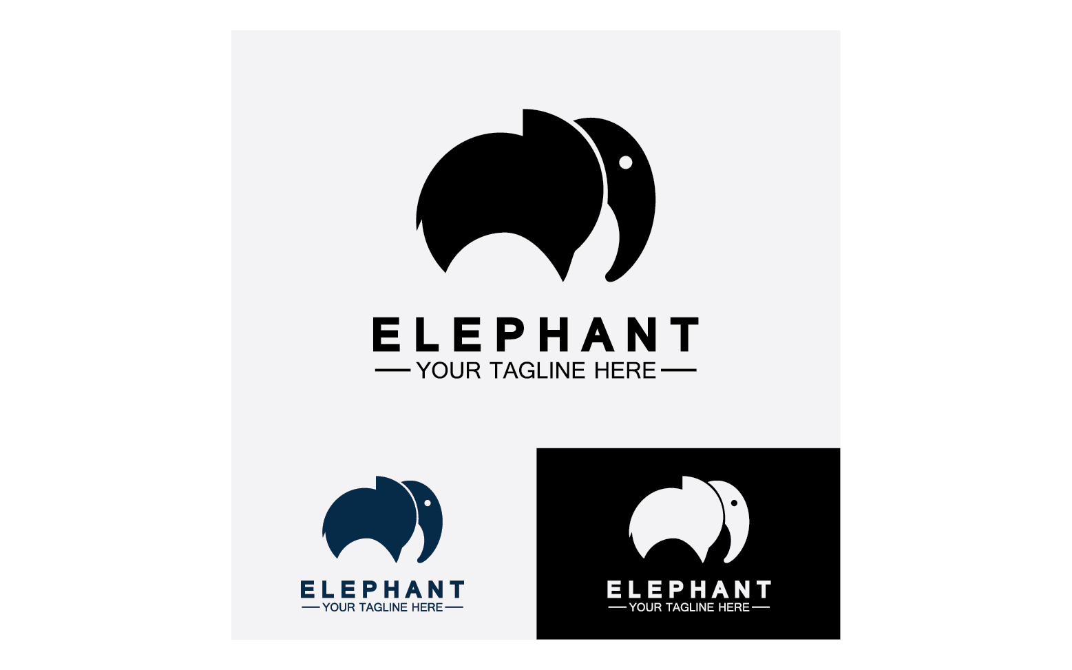 Elephant animals logo vector v24