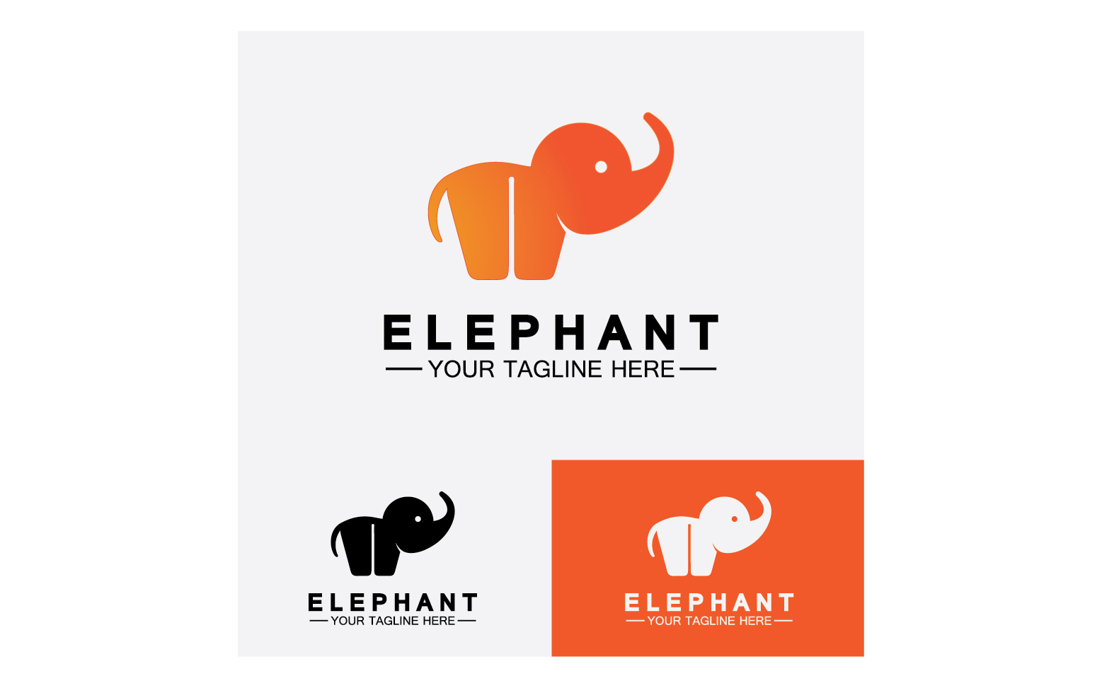 Elephant animals logo vector v27