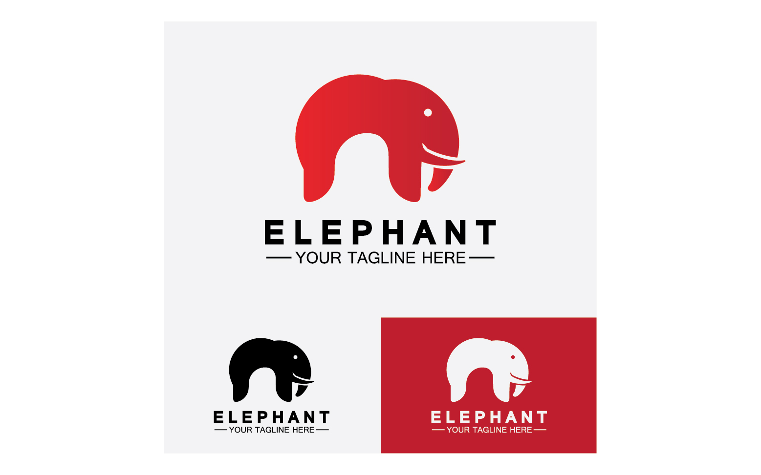 Elephant animals logo vector v29