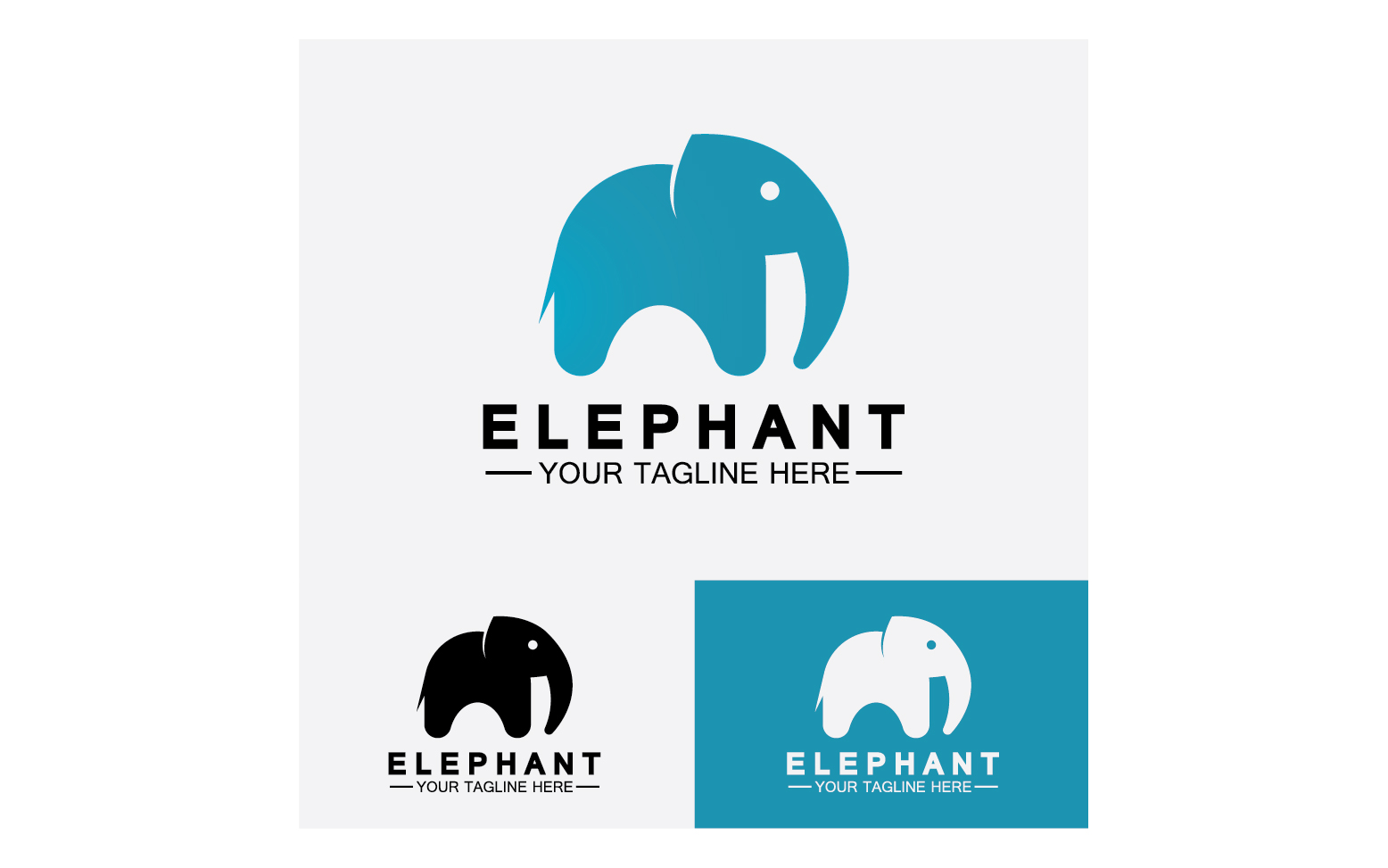Elephant animals logo vector v30