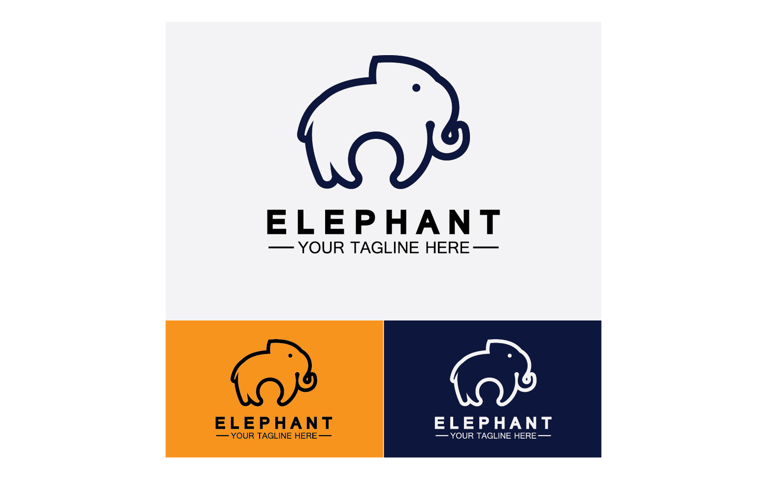 Elephant animals logo vector v35
