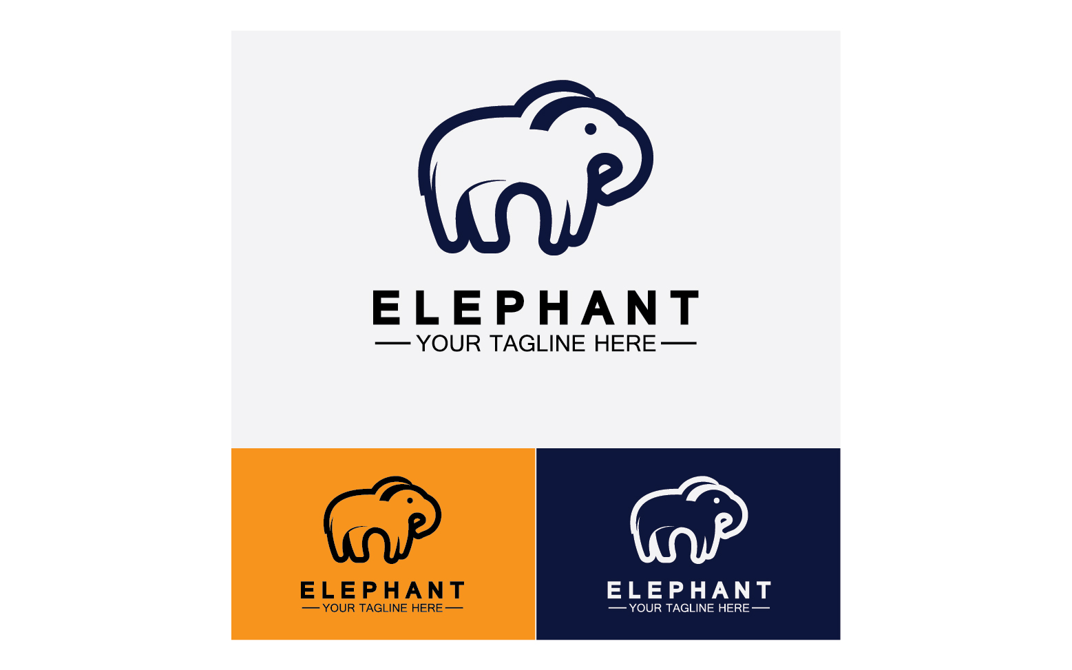 Elephant animals logo vector v37