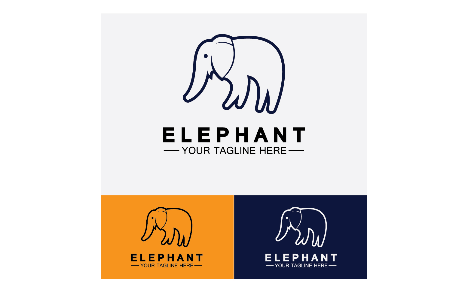 Elephant animals logo vector v34