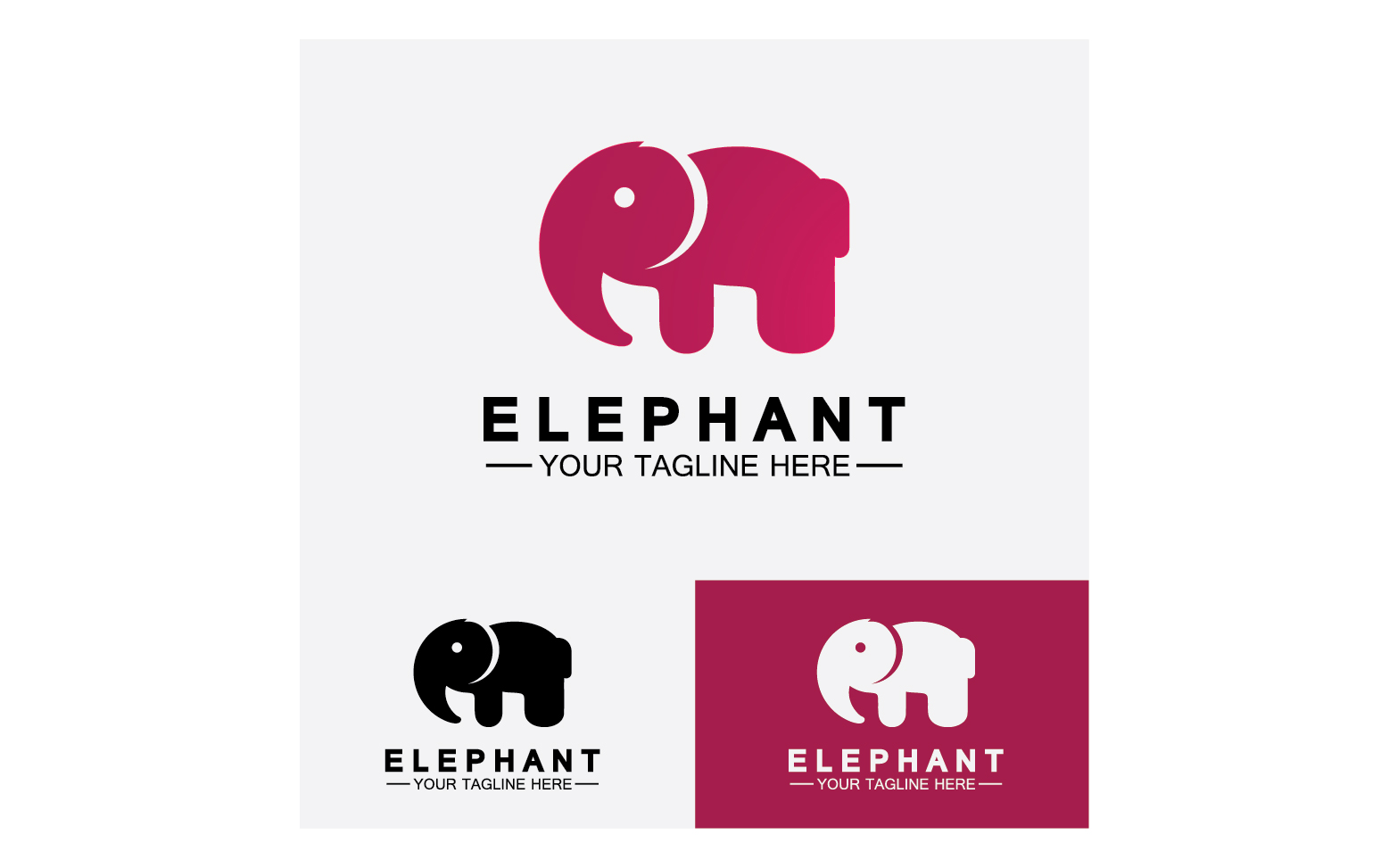 Elephant animals logo vector v32