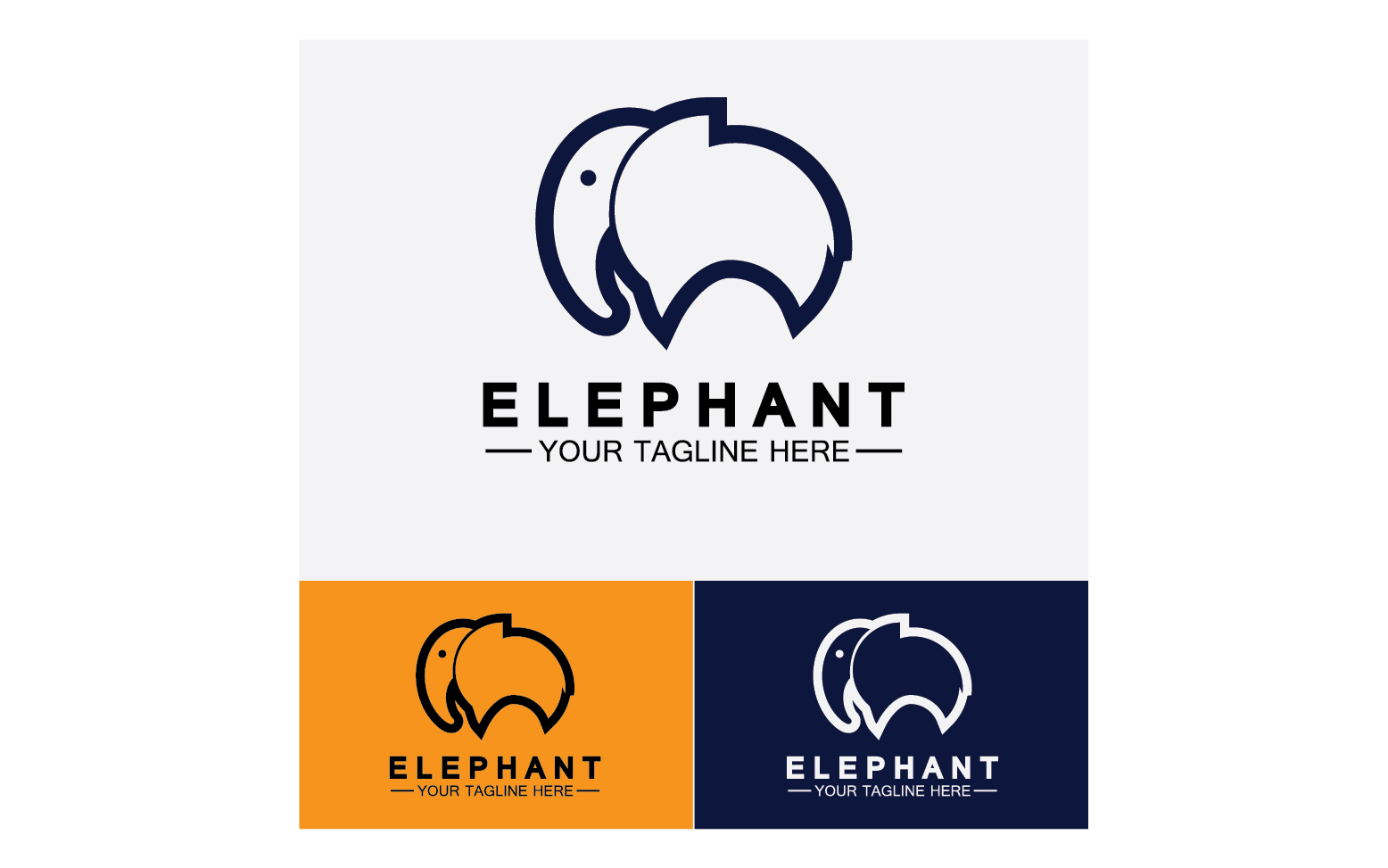 Elephant animals logo vector v38