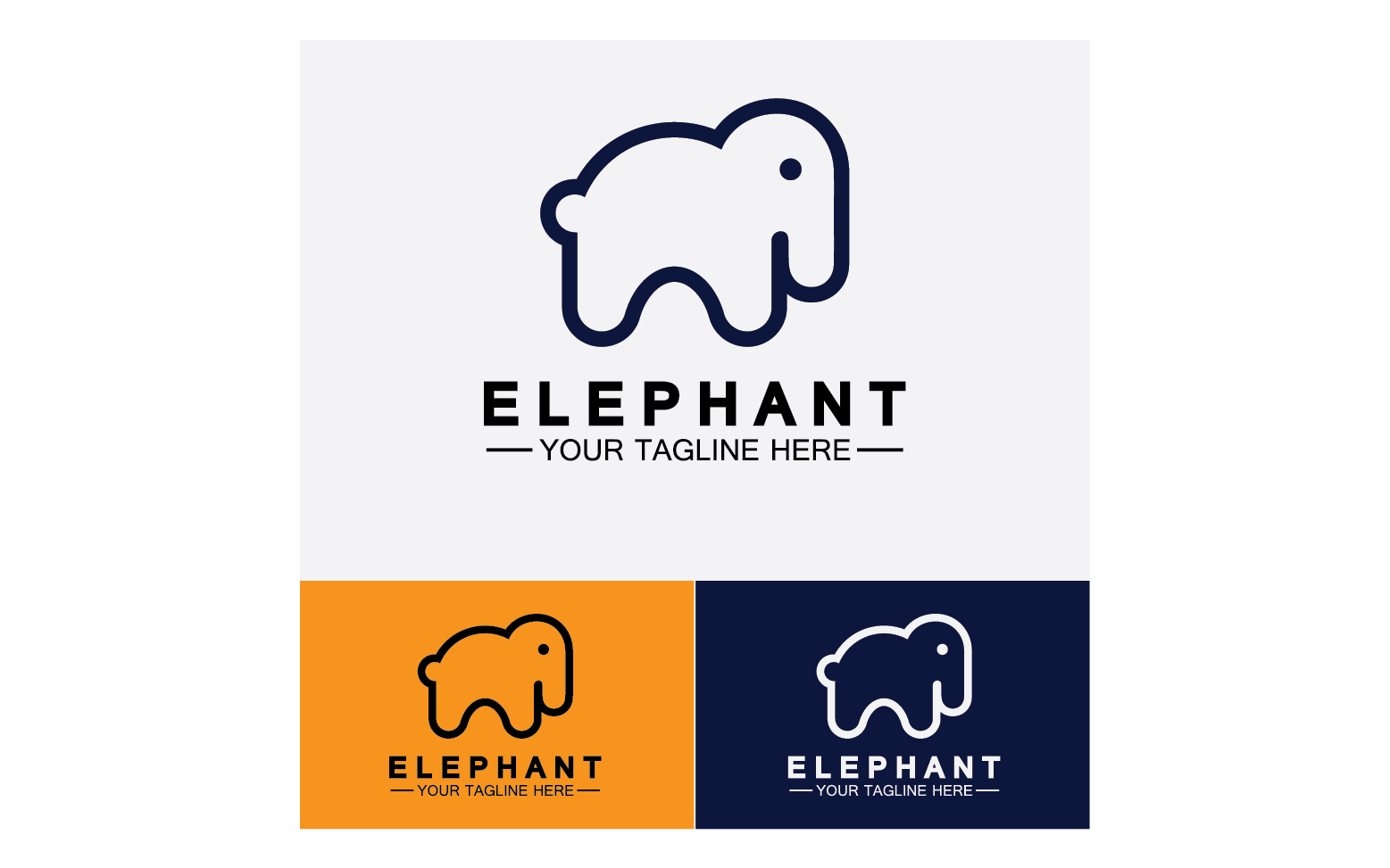 Elephant animals logo vector v40