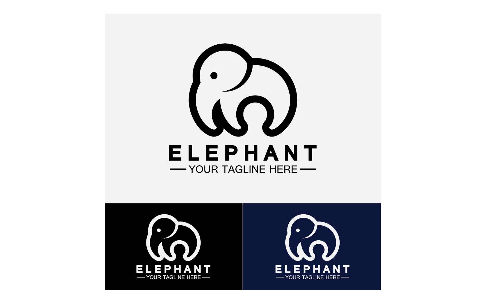 Elephant animals logo vector v42