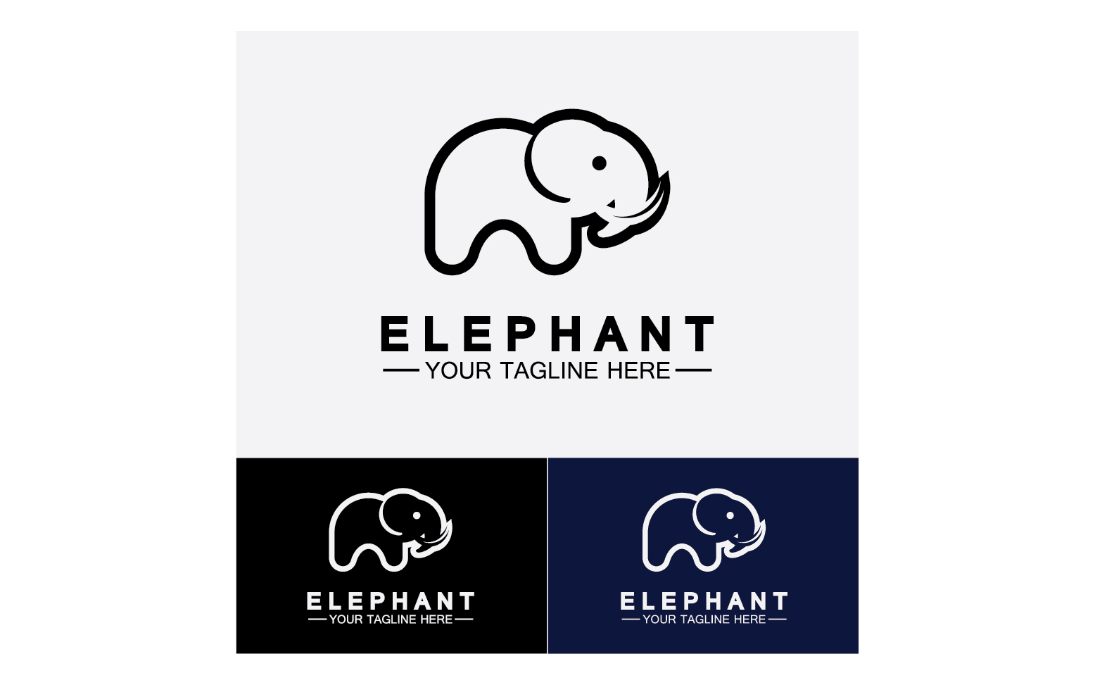 Elephant animals logo vector v44