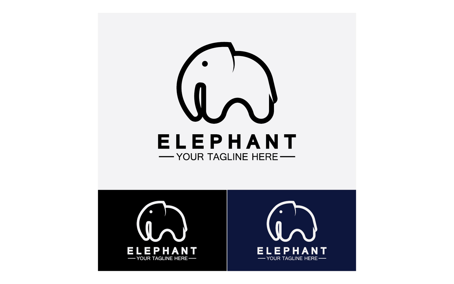 Elephant animals logo vector v47