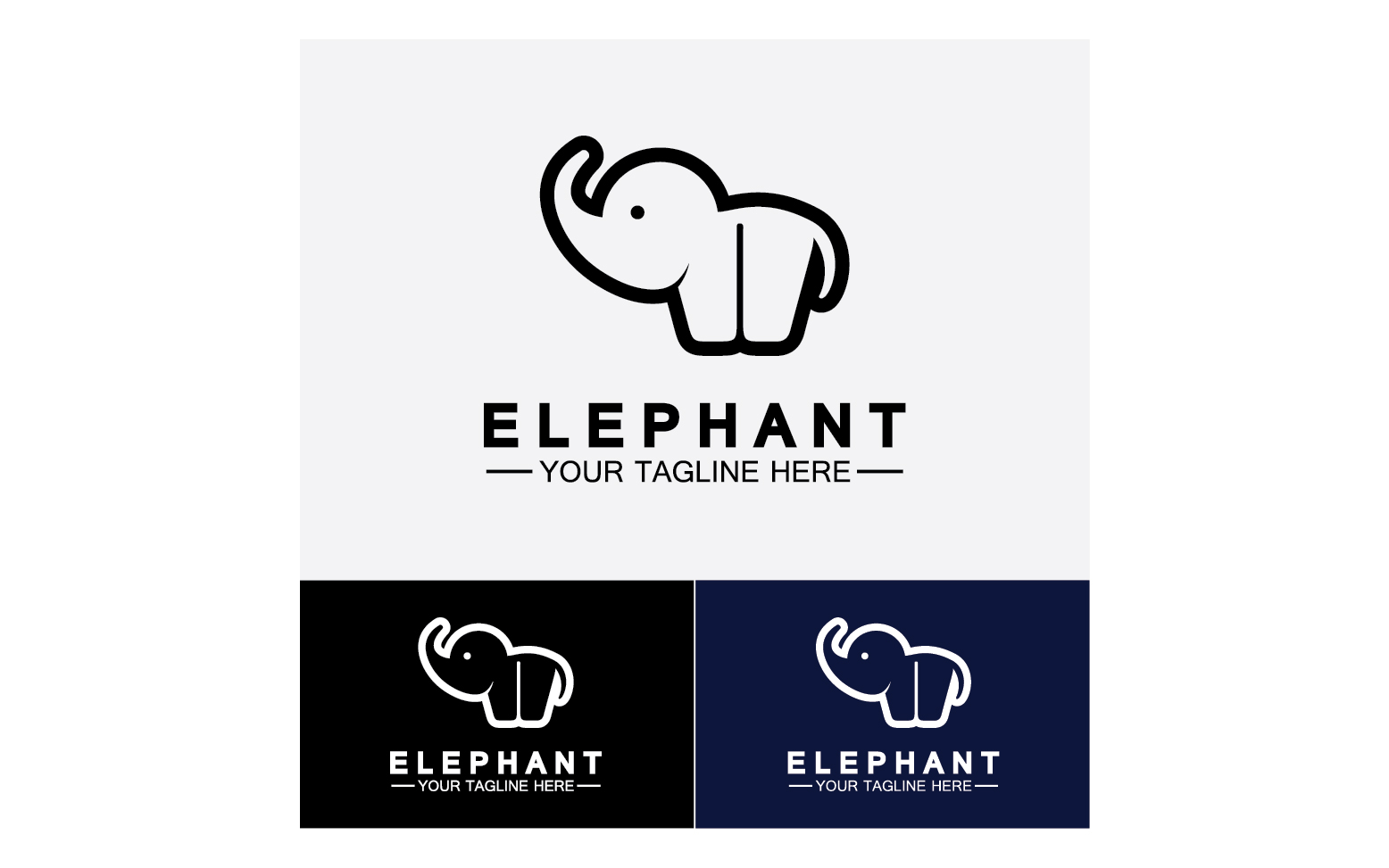 Elephant animals logo vector v41