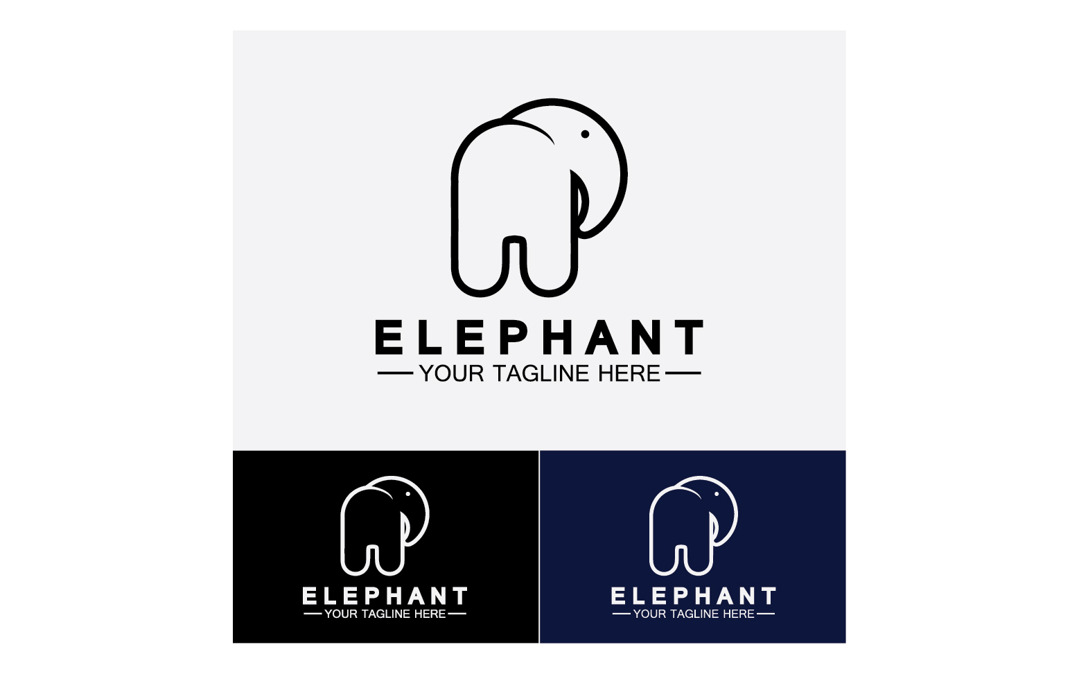Elephant animals logo vector v48