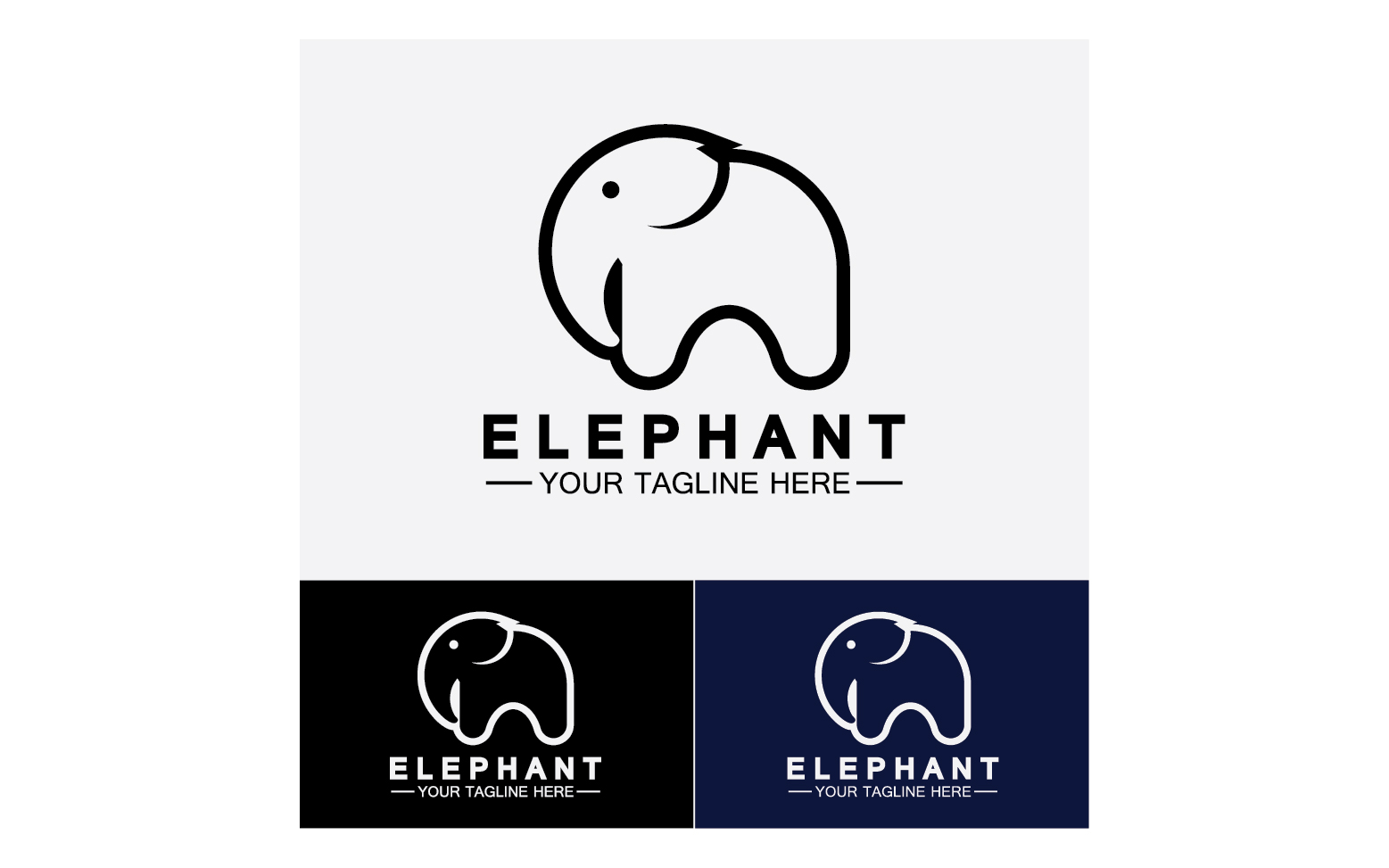 Elephant animals logo vector v45