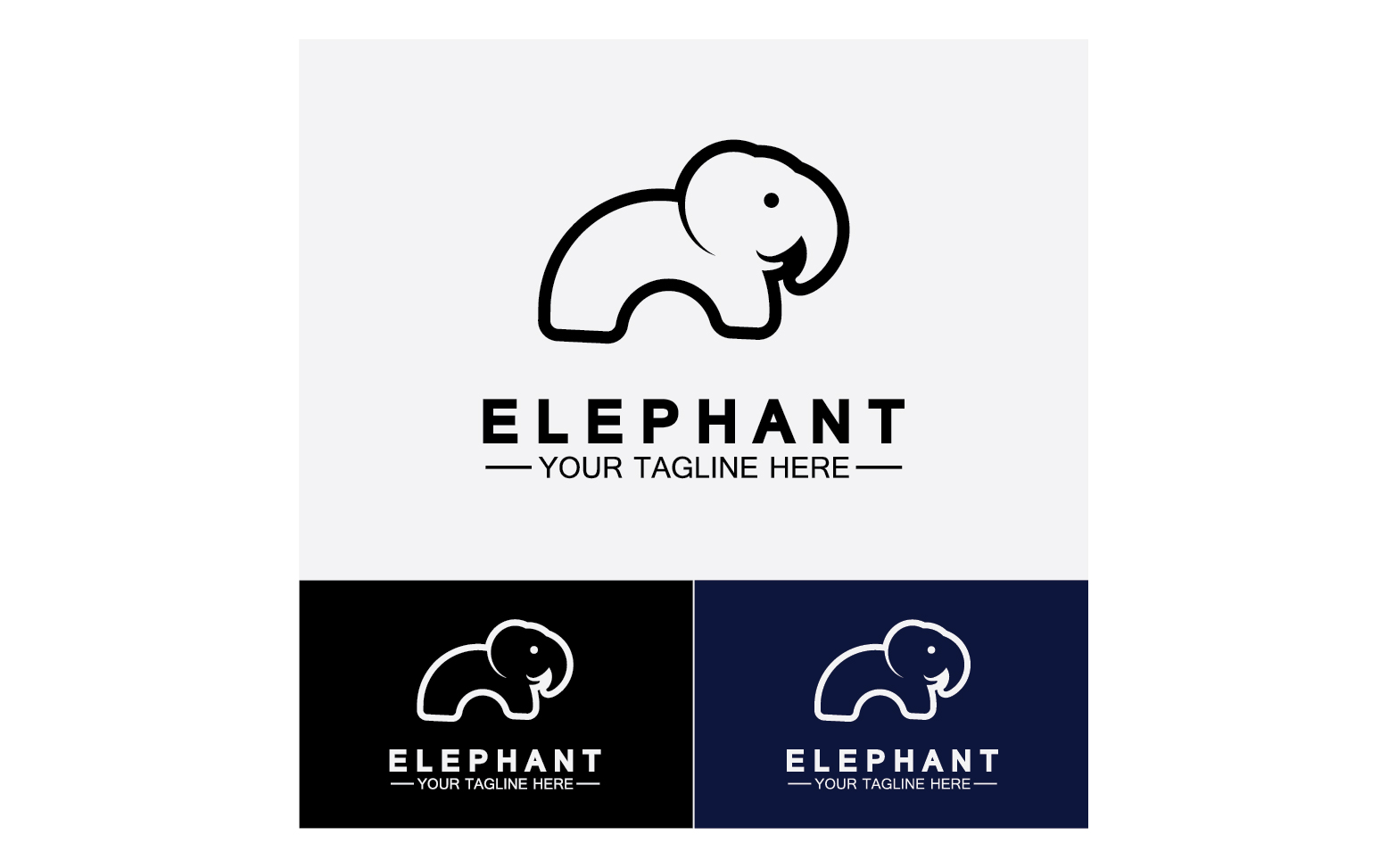 Elephant animals logo vector v46