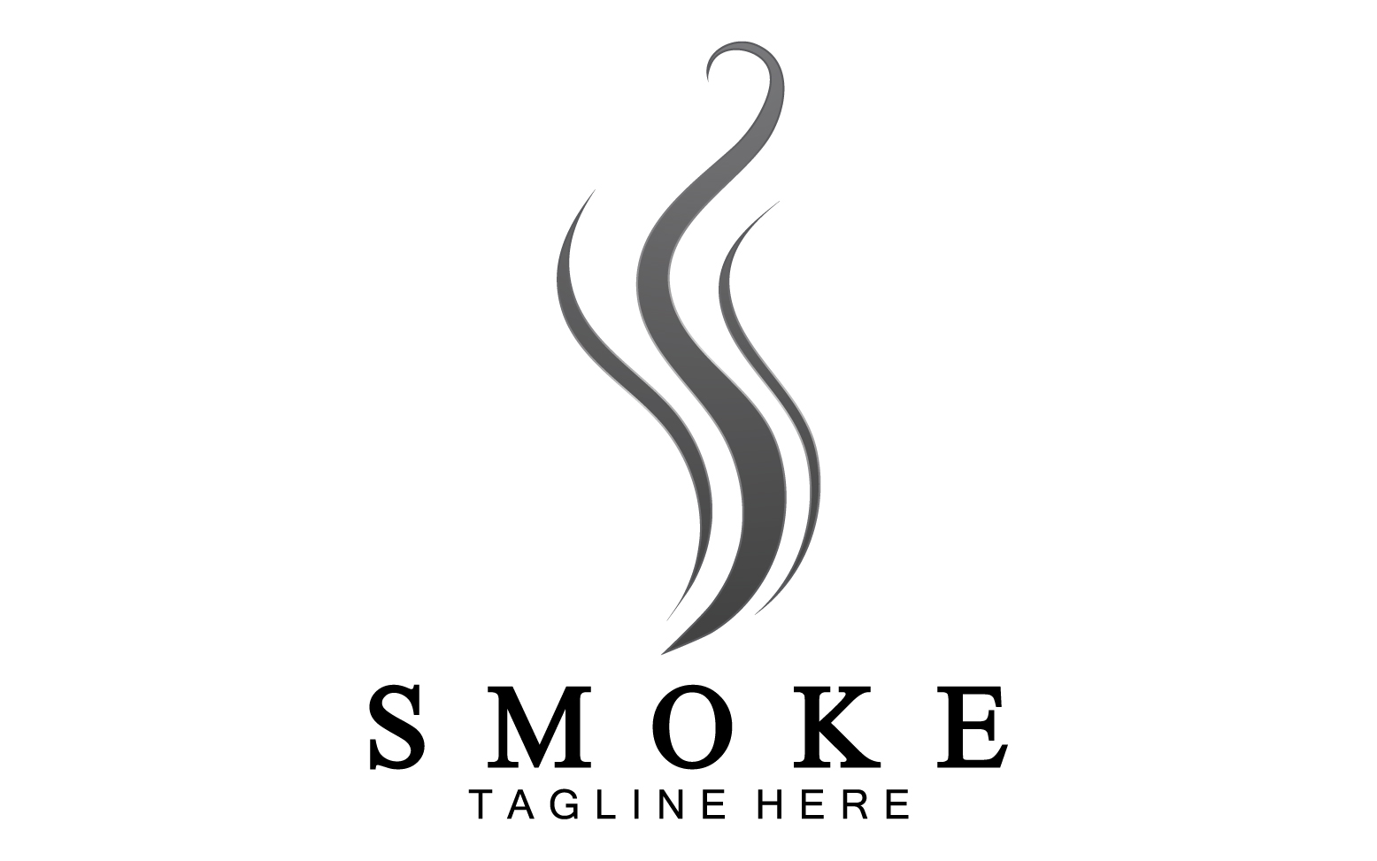 Smoke flame logo vector template v25