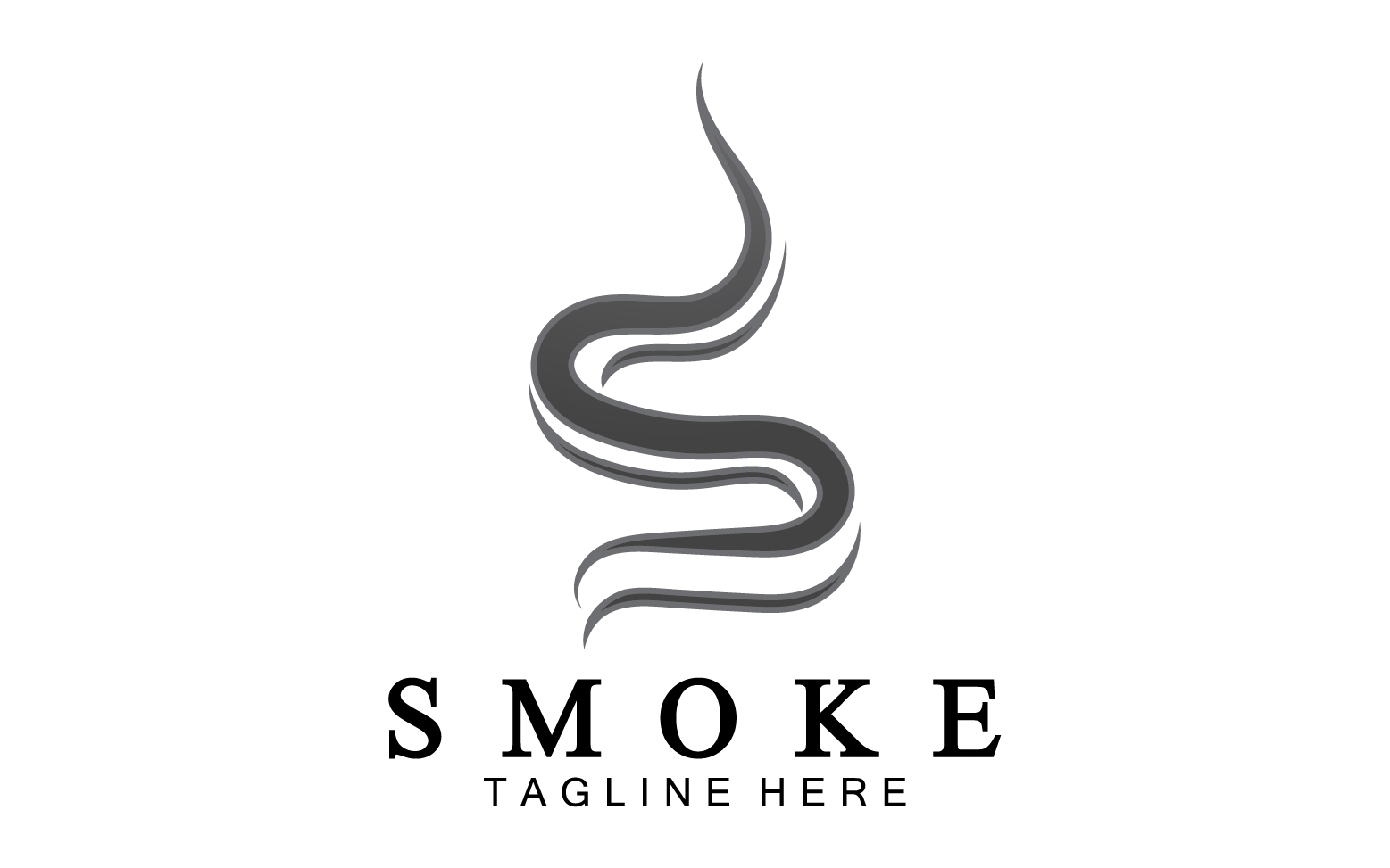 Smoke flame logo vector template v29