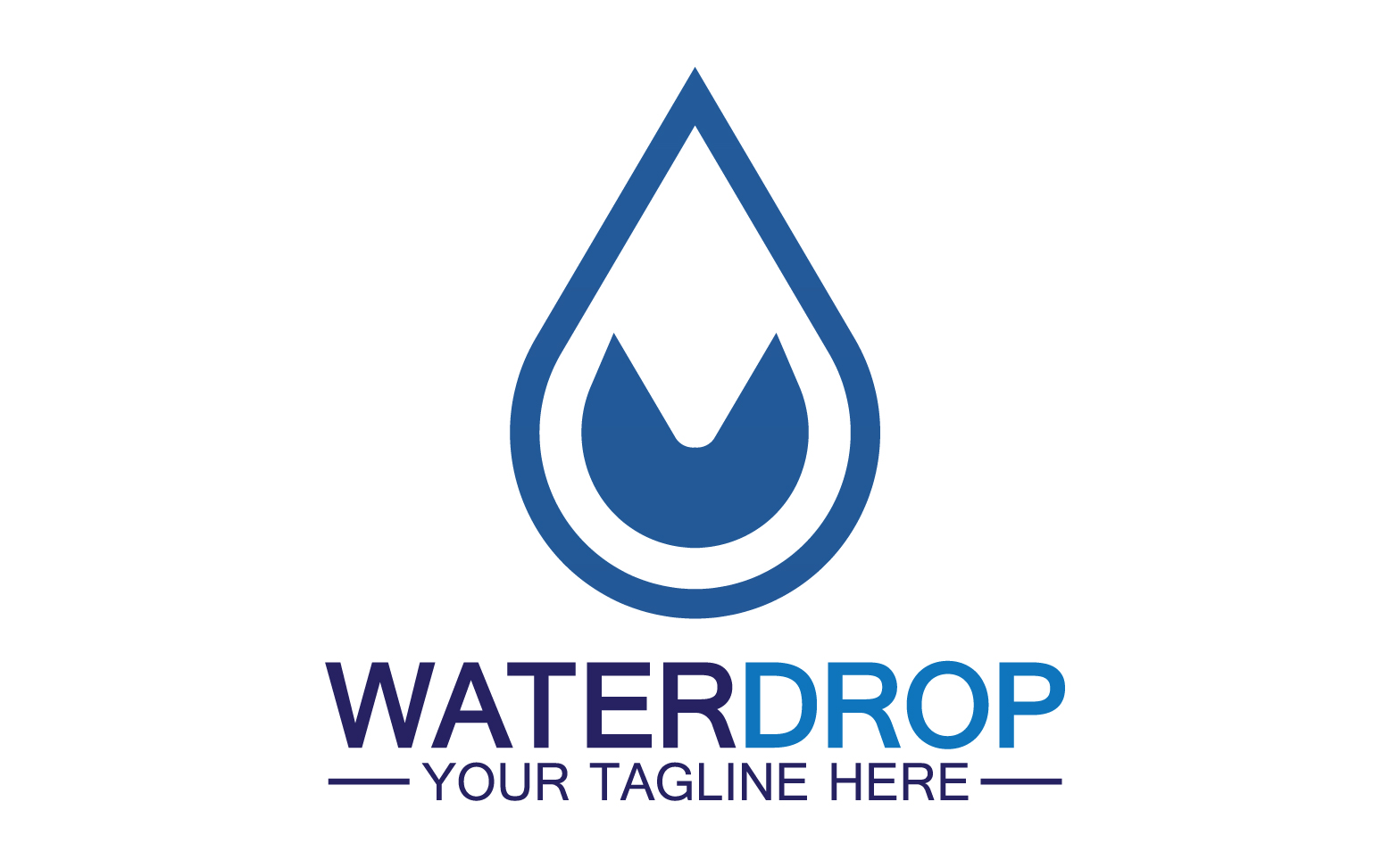 Waterdrop blue water nature aqua logo icon v43