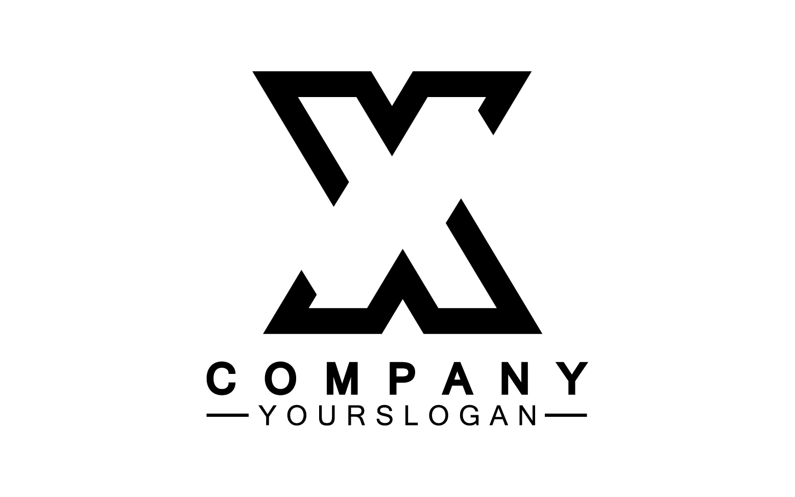 X initial name logo company vector v5