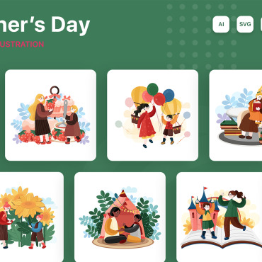 Mothers Day Illustrations Templates 356614