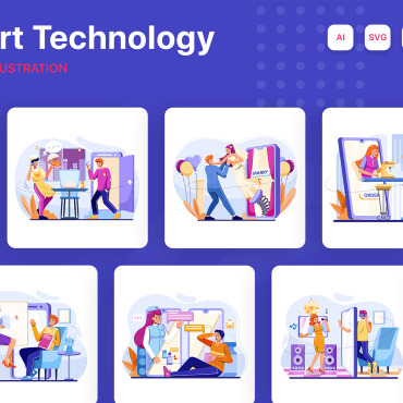 Connected Service Illustrations Templates 356622