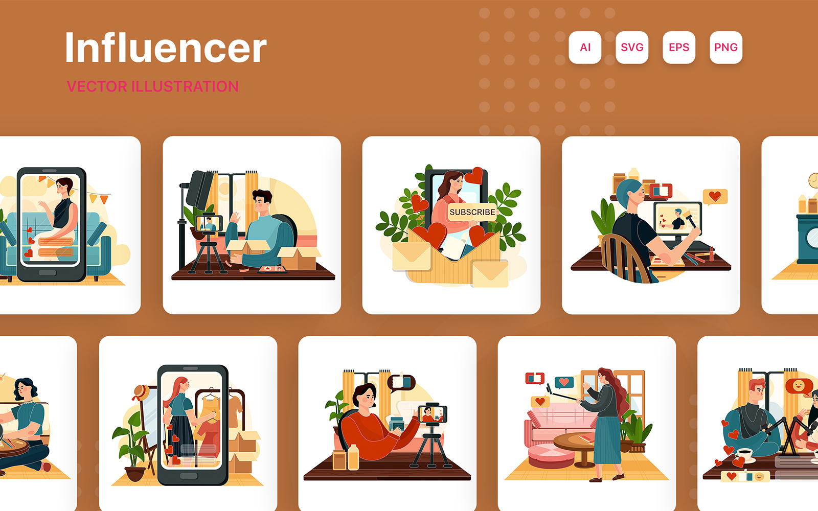 M281_ Influencer Illustration Pack