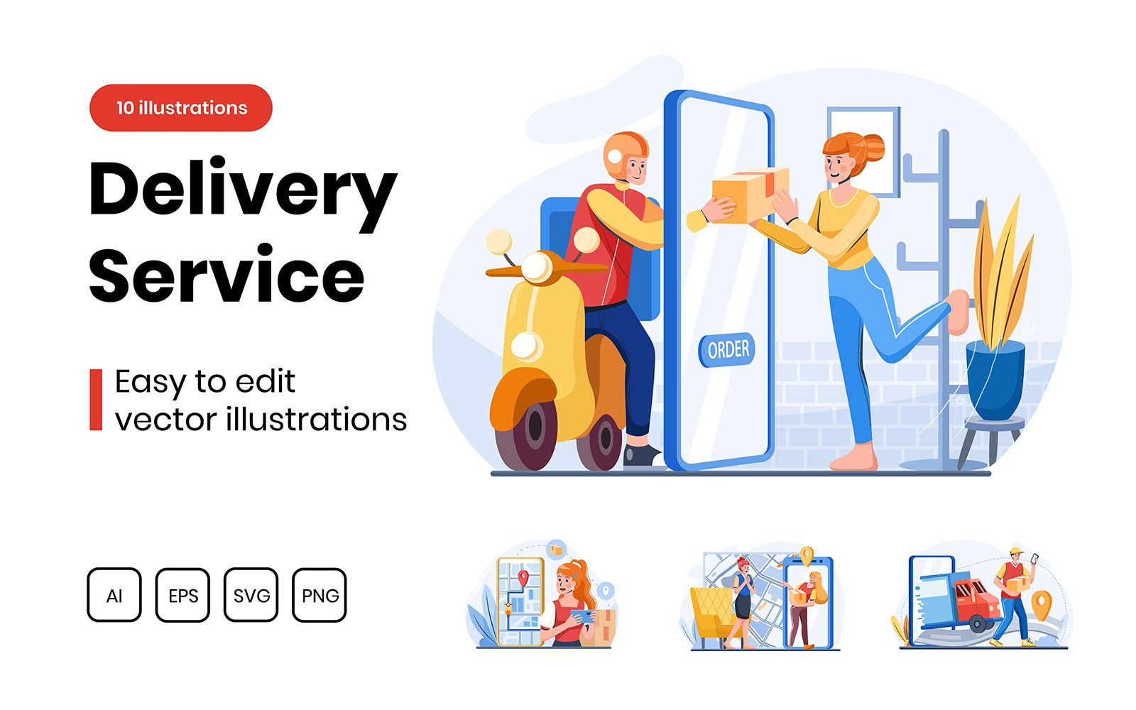 M282_ Delivery Service Illustration Pack