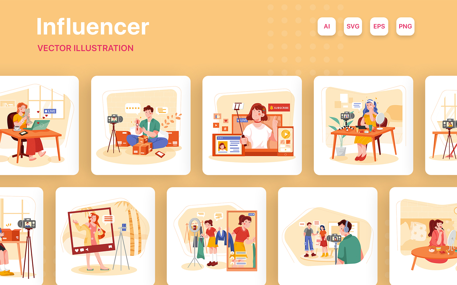 M284_ Influencer Illustration Pack