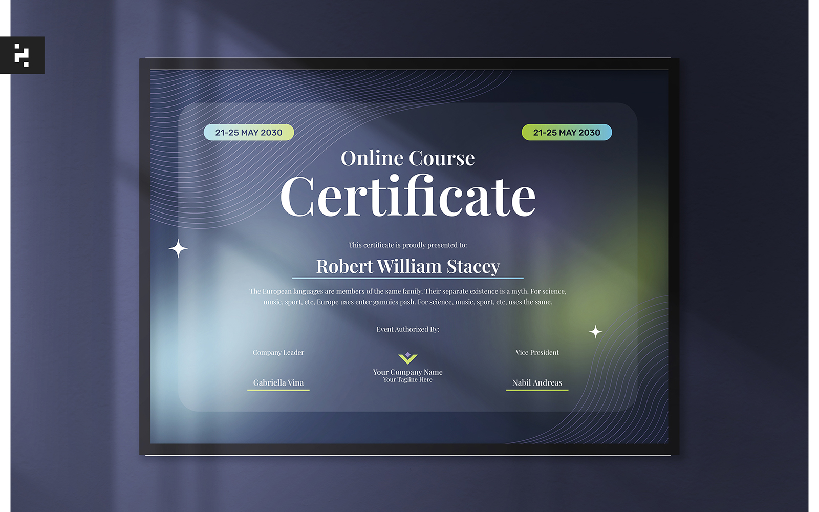 Online Course Certificate