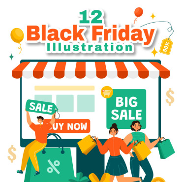 Black Friday Illustrations Templates 356654