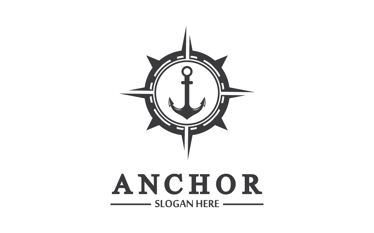 Anchor icon logo template vector v19