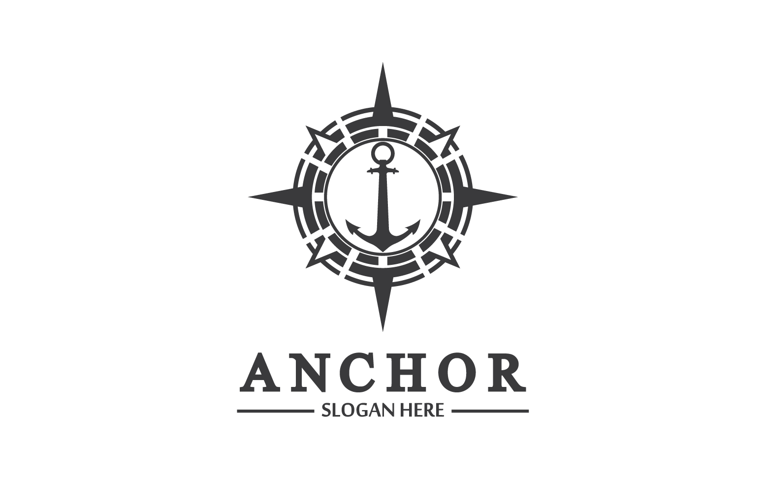 Anchor icon logo template vector v30