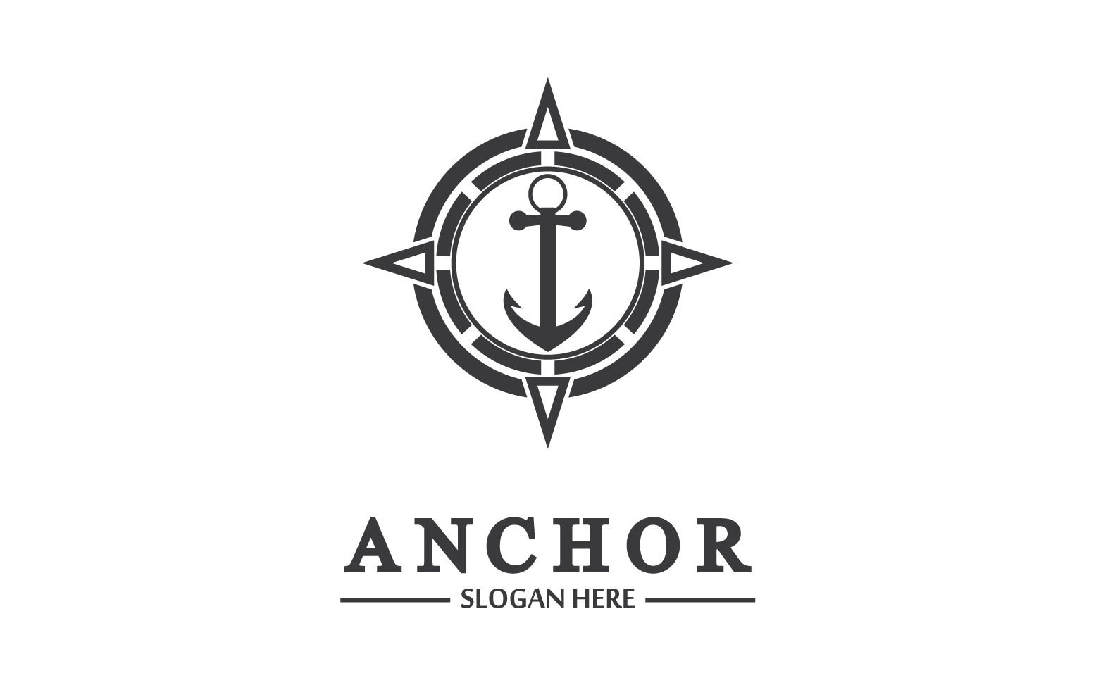 Anchor icon logo template vector v38