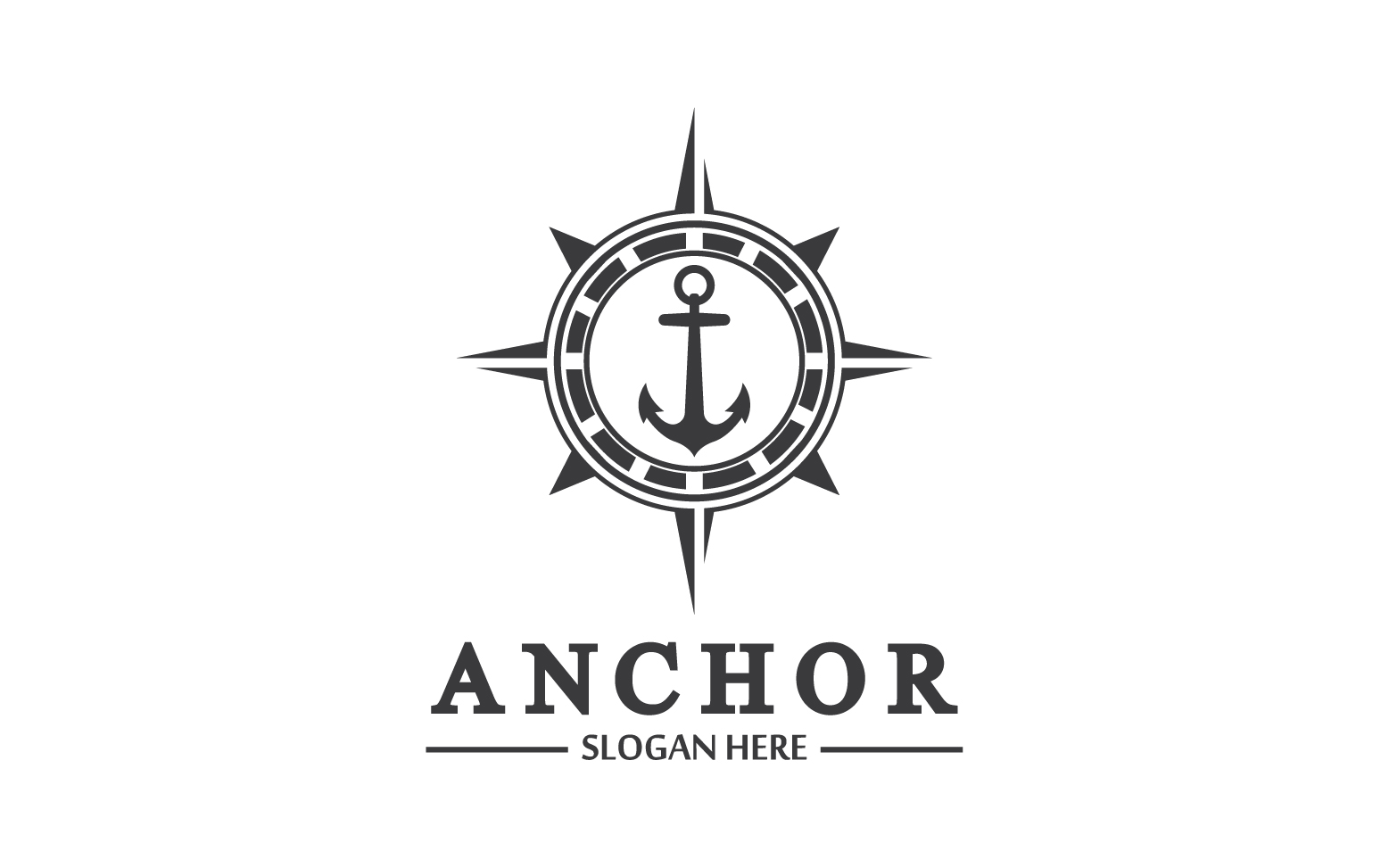 Anchor icon logo template vector v42