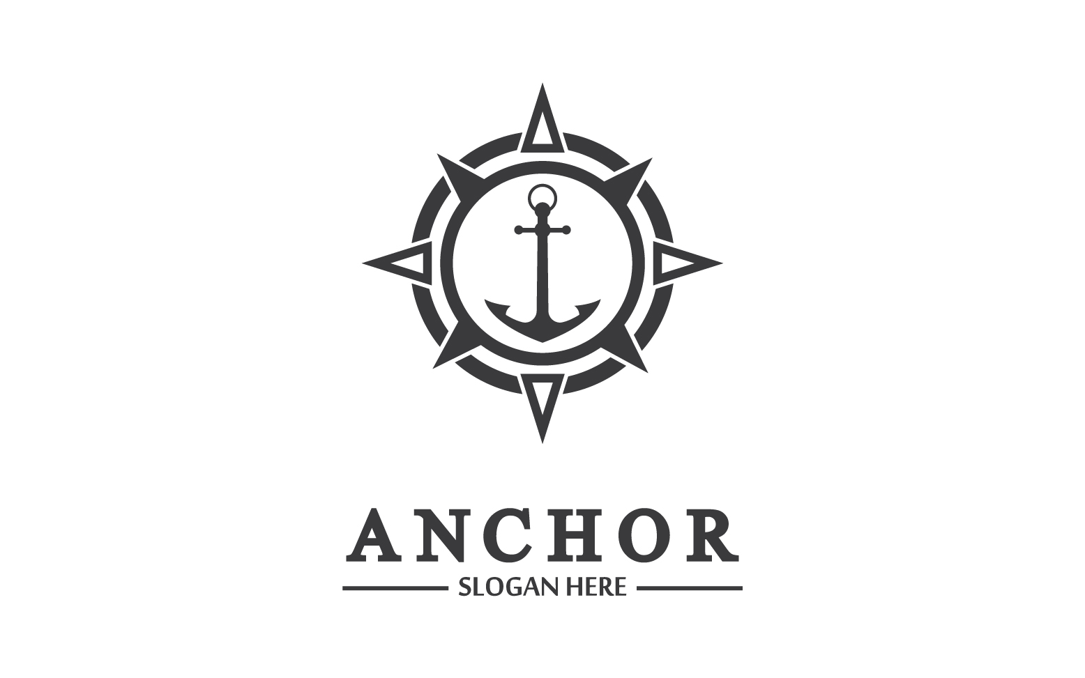 Anchor icon logo template vector v39